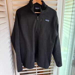 Patagonia Men's Better Sweater 1/4 Zip Black Pullover